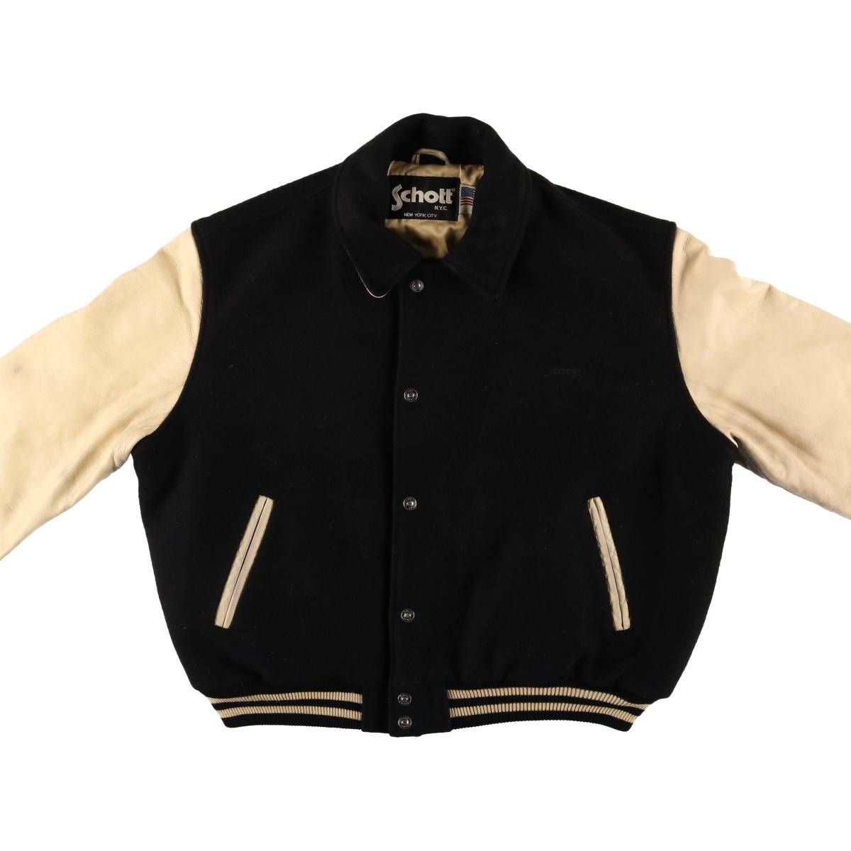 袖革ウールスタジャン アワードジャケット