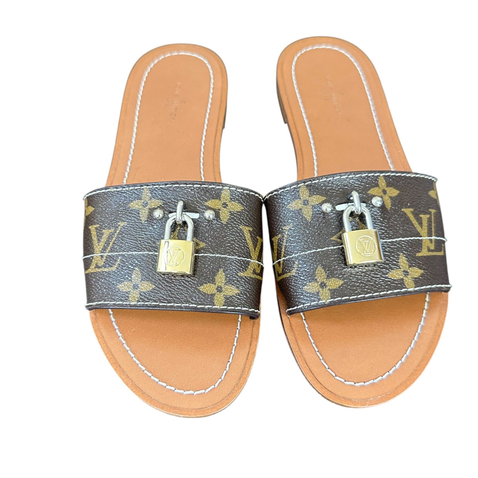Louis Vuitton ルイヴィトン ロックイットライン パドロック付き フラットサンダル