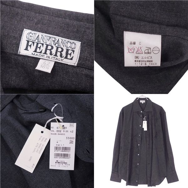 未使用 ジャンフランコフェレ Gianfranco Ferre シャツ ロングスリーブ