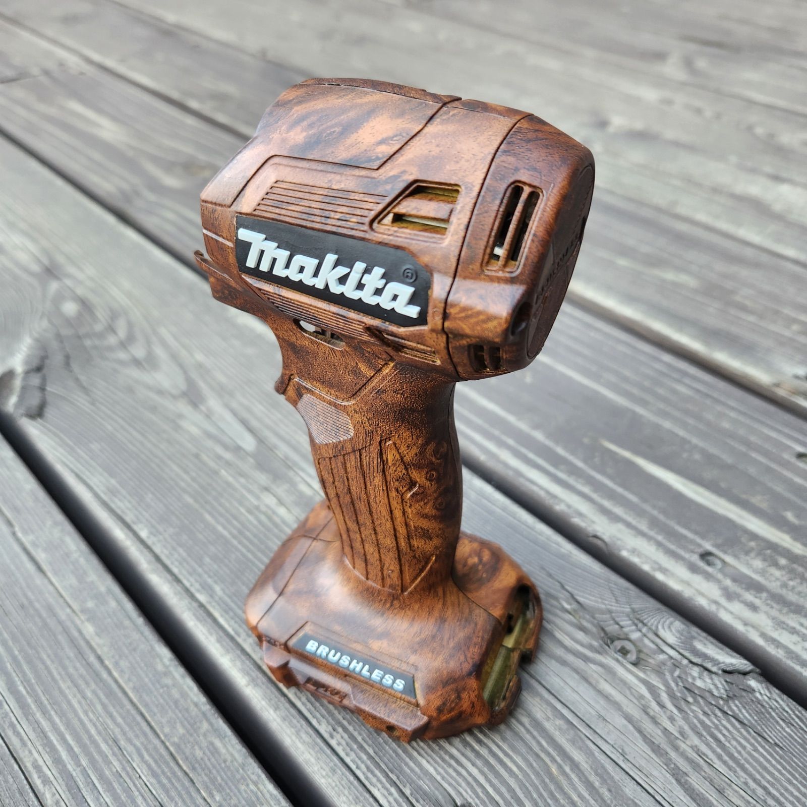 makita マキタ充電式カスタムインパクトドライバー TD173ハウジングケース 【★秀久オリジナルカラー】木目調茶色艶消し