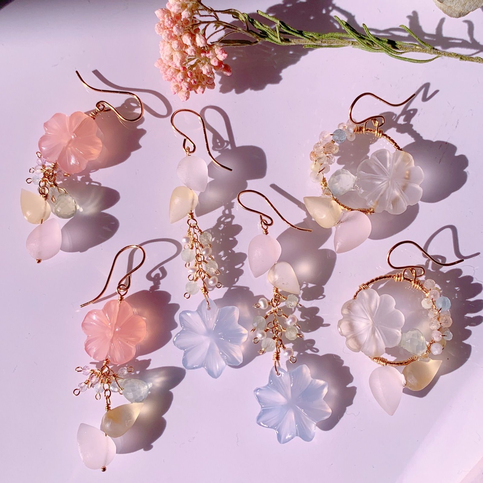 フラワーカービング祭り➂耳元に可憐なピンクのデルフィニウムを…初