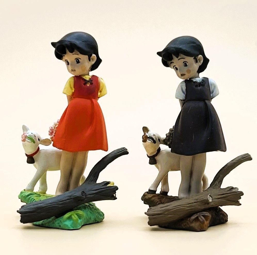 ミニヴィネットシリーズ アルプスの少女ハイジ」フィギュア　ハイジ　クララ がんばれクララ」アルプスの少女ハイジ ミニヴィネット