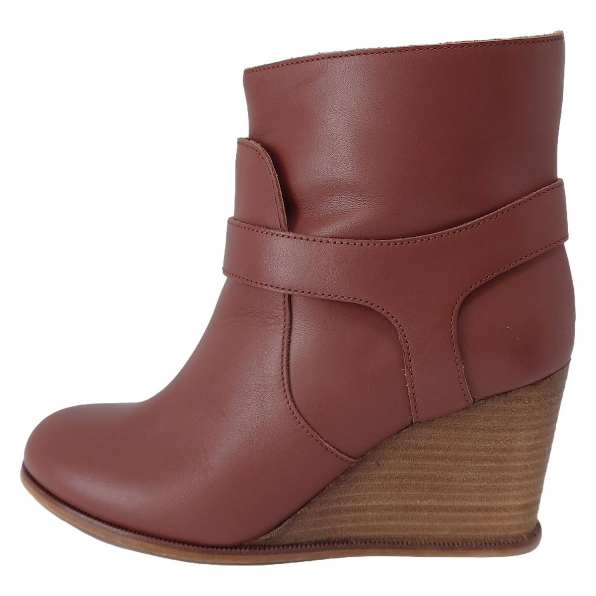 MM6 エムエムシックス ショートブーツ 35 レディース - ブラウン ウェッジソール レザー