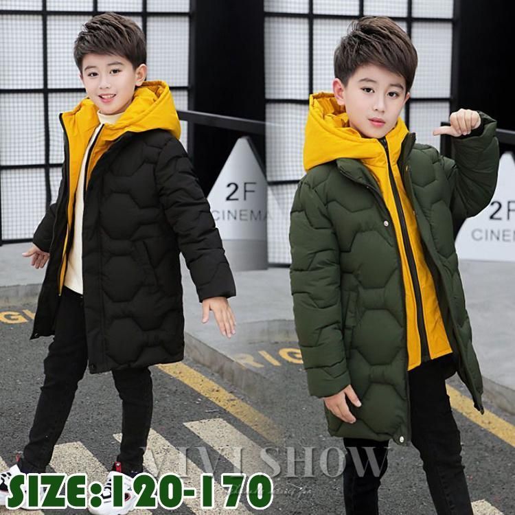 中綿コート キッズ 韓国子供服 男の子 冬服 子供コート アウター ダウン風コート キッズコート ロングコート 中綿ジャケット フード付き zzza360427131
