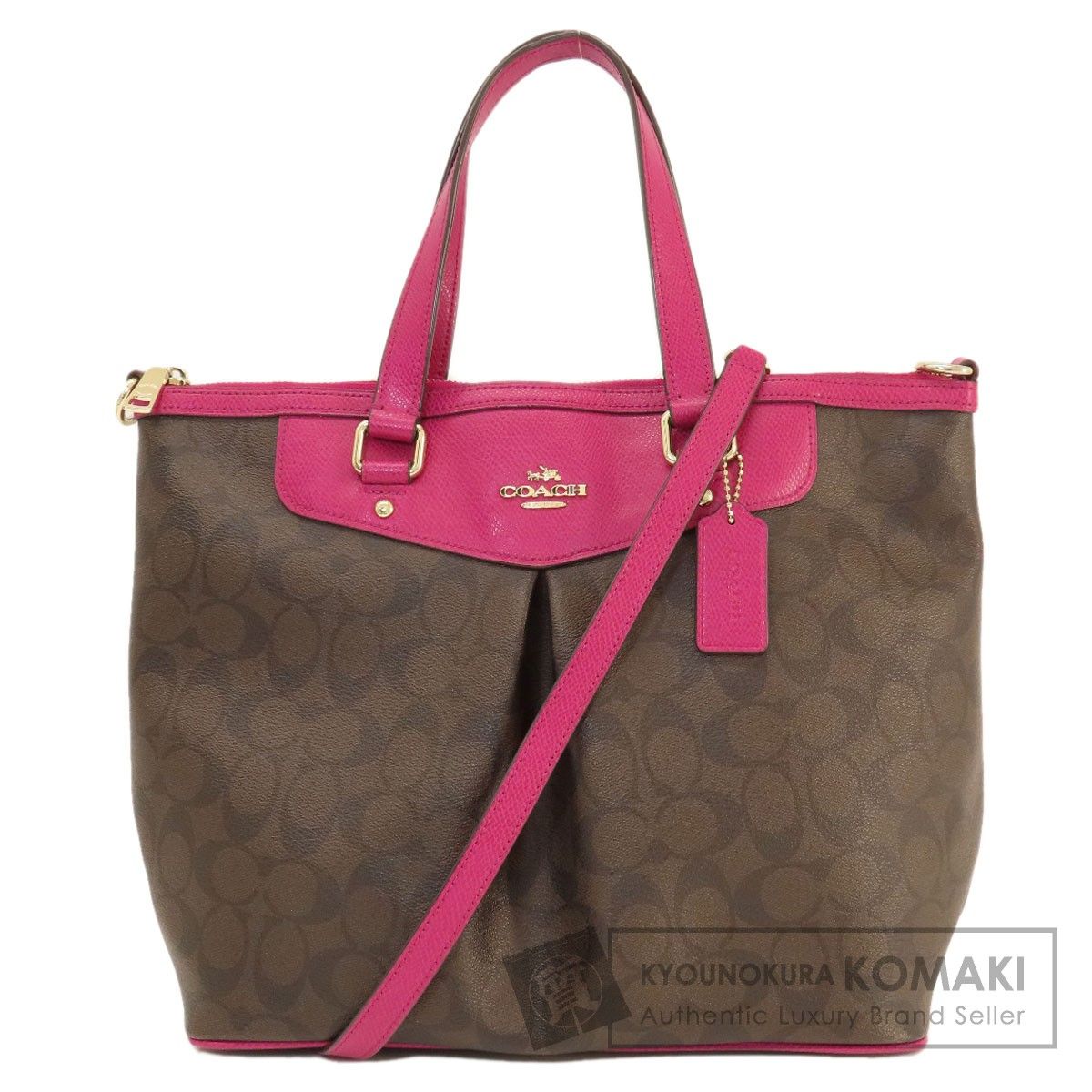 COACH コーチ F34614 シグネチャー 2WAY トートバッグ レザー 