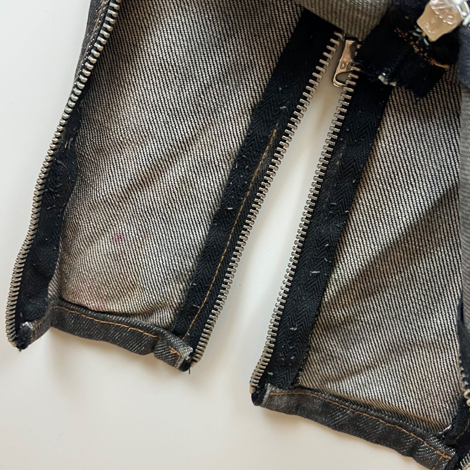 DOLCE&GABBANA D&G 00s superior many zip slit denim pants 30