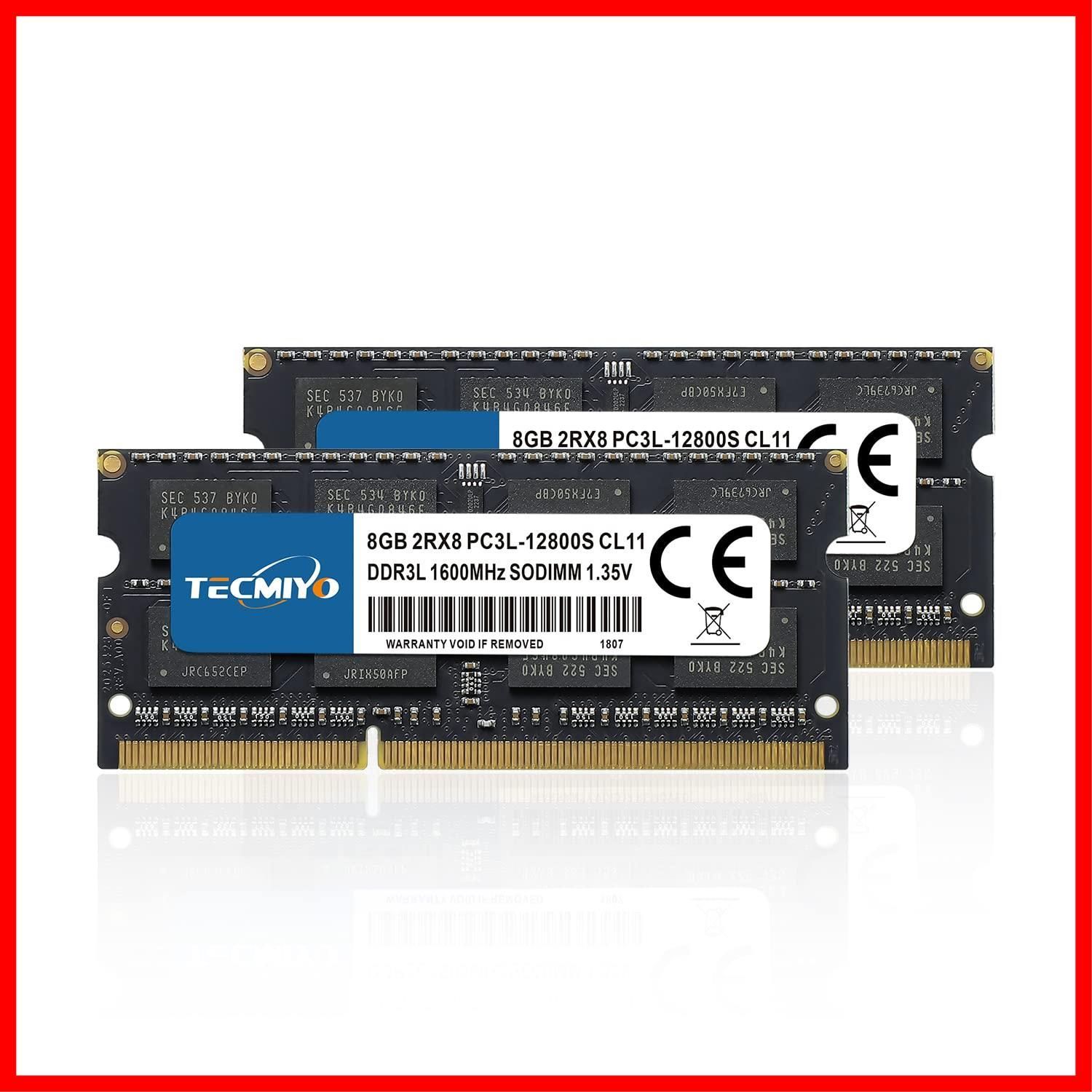 【新品 DDR3ノートPC用メモリ】PC3L-12800S 8GB× 2枚セットPCパーツ