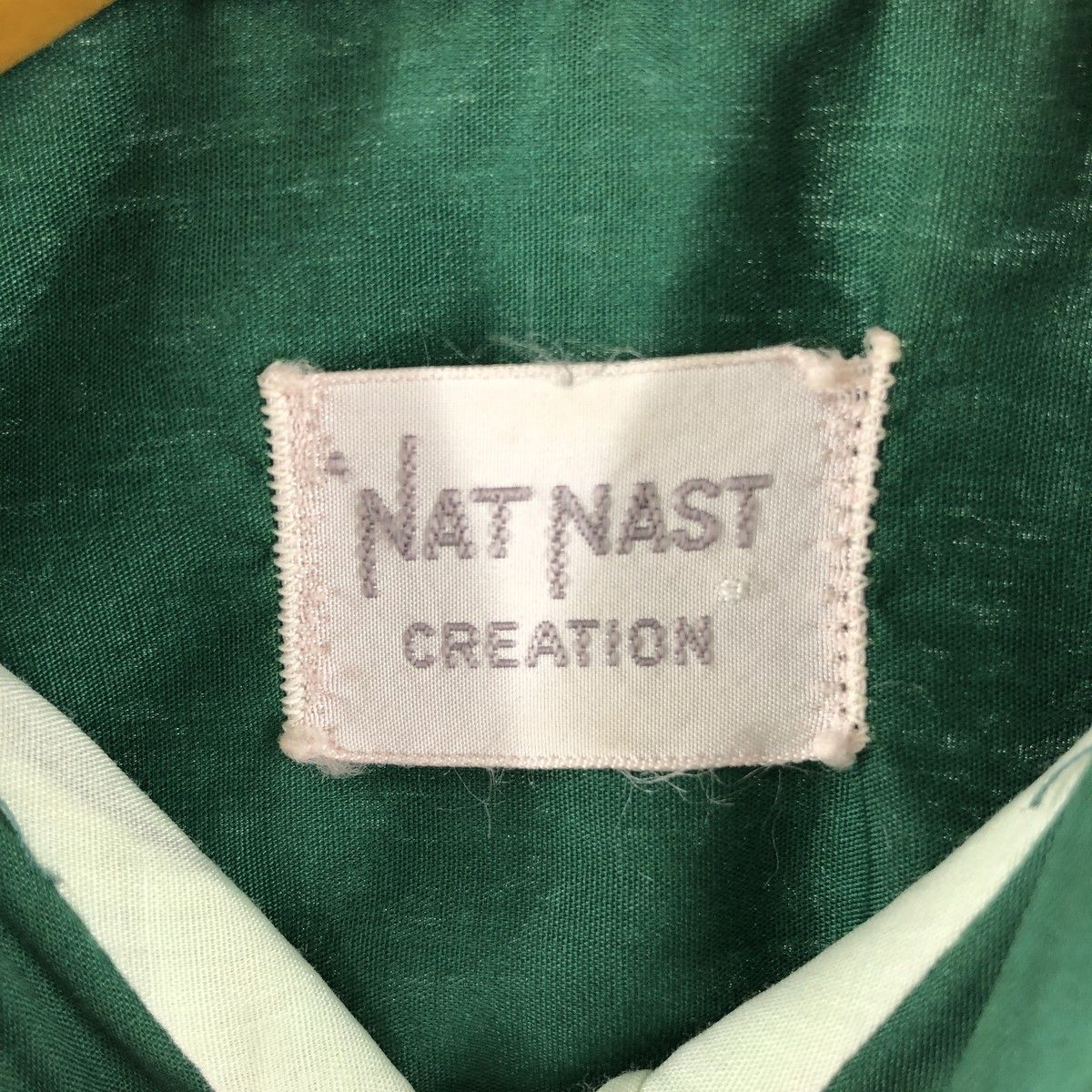 古着 70年代 NAT NAST ツートン バックチェーン刺? ボウリングシャツ メンズS/eaa356635