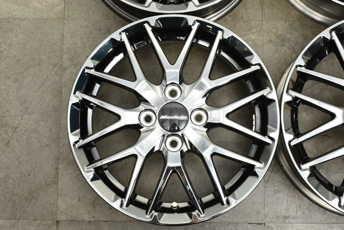 NONE 15インチ アルミホイール MS034 ※ブラックスパッタリング仕上げ