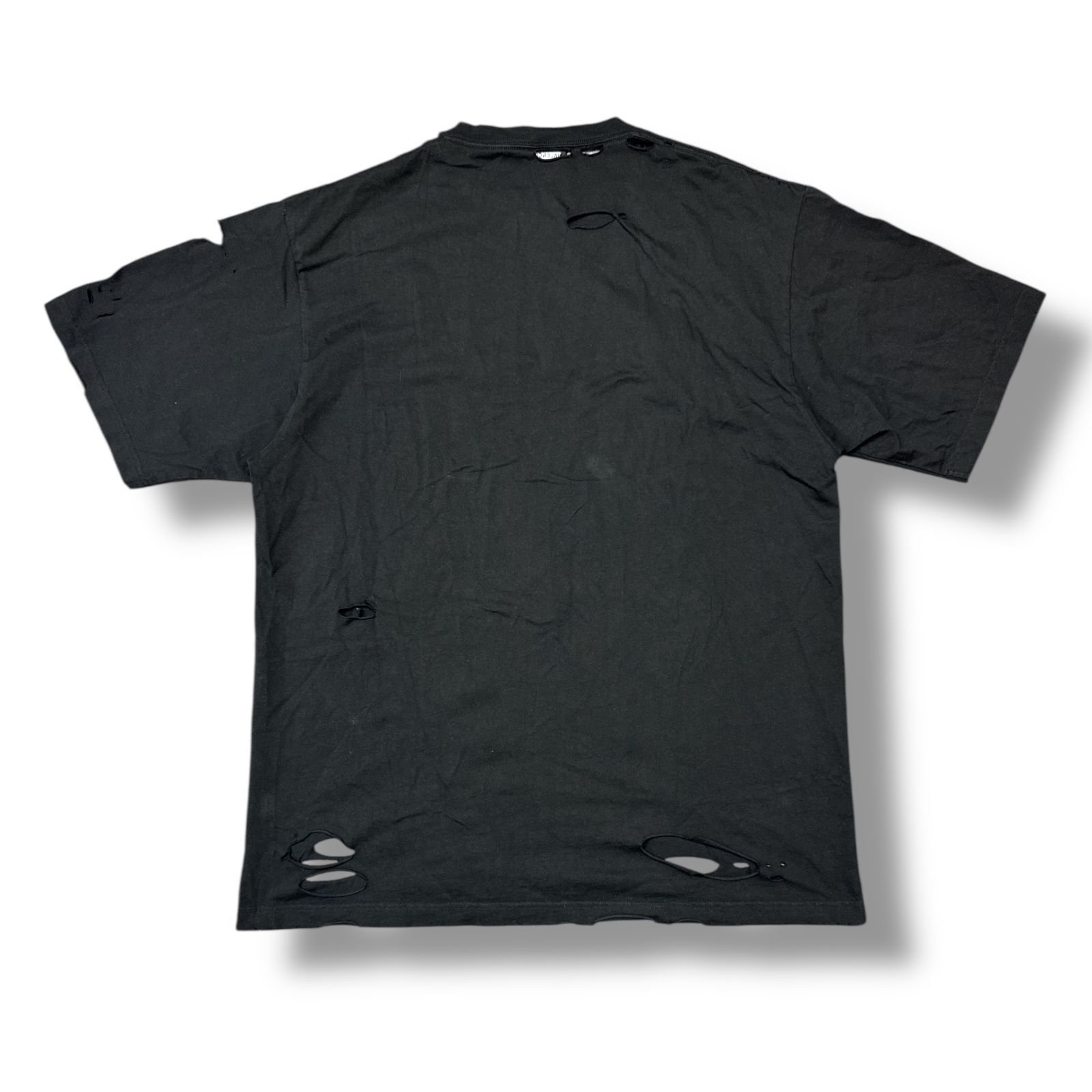 国内正規 BALENCIAGA 21SS デストロイ加工ロゴプリントTシャツ 半袖 