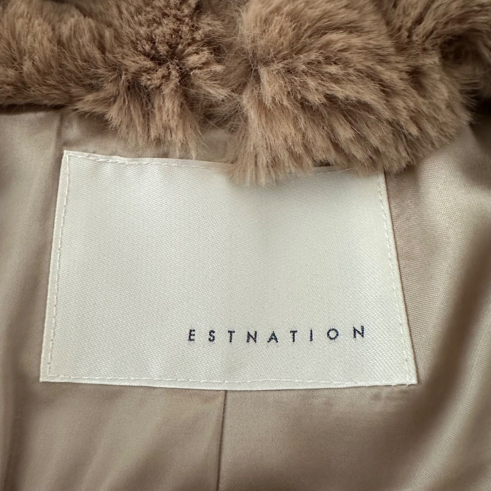 エストネーション フェイクファーコート フード アウター