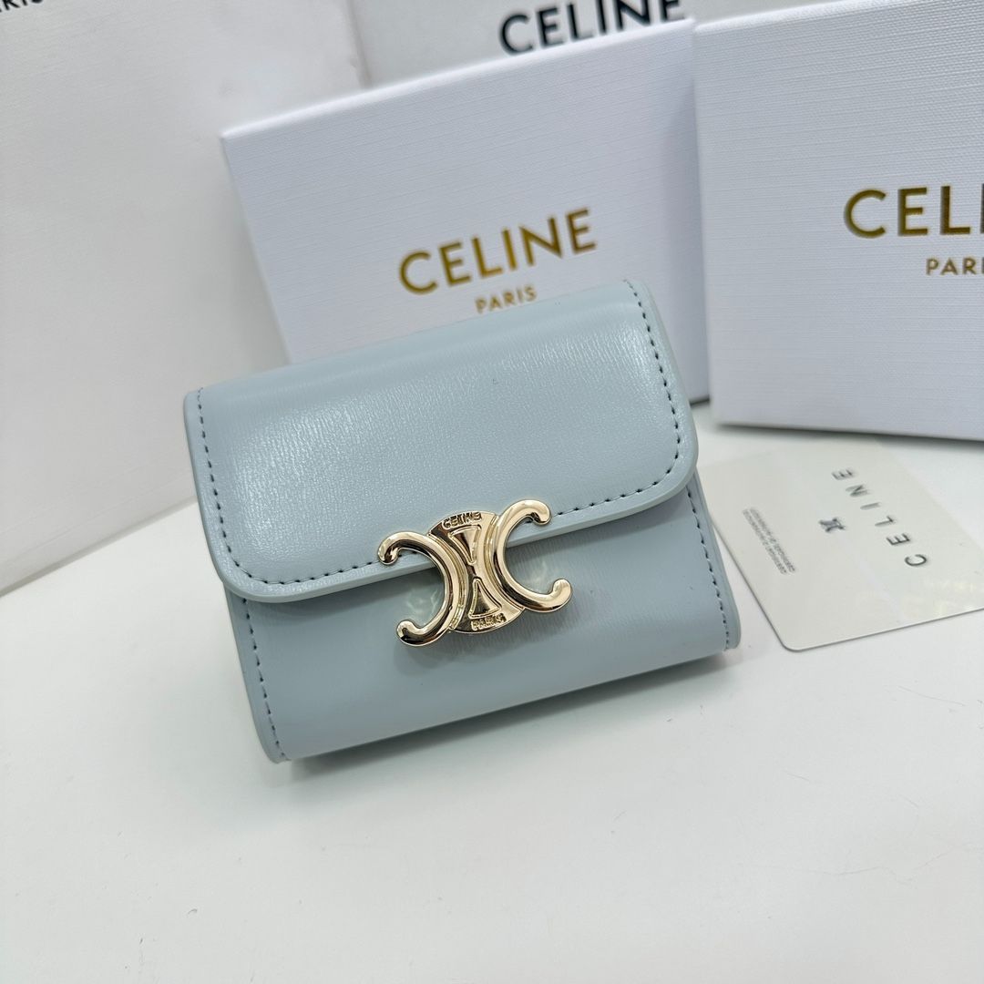 未使用 セリーヌ CELINE 財布 三つ折り財布 売店 - 小物