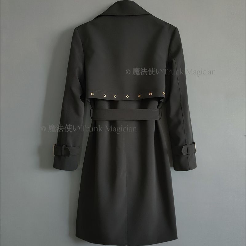 トレンチコート 無地 ミドル丈 ユニセックス 2色 CCVZ1026P127