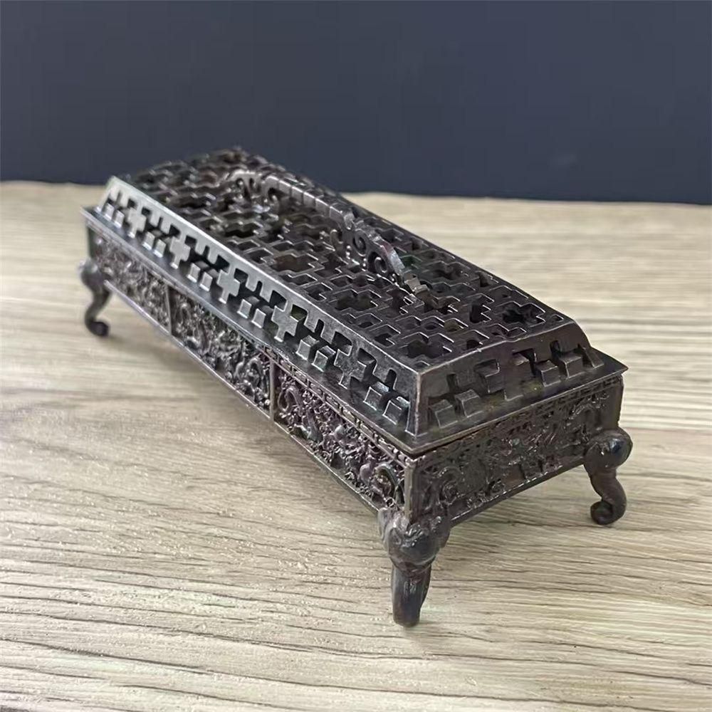 銅器 宣徳四象足臥式香炉 茶道香炉 香道具 装飾品 工芸品 置物