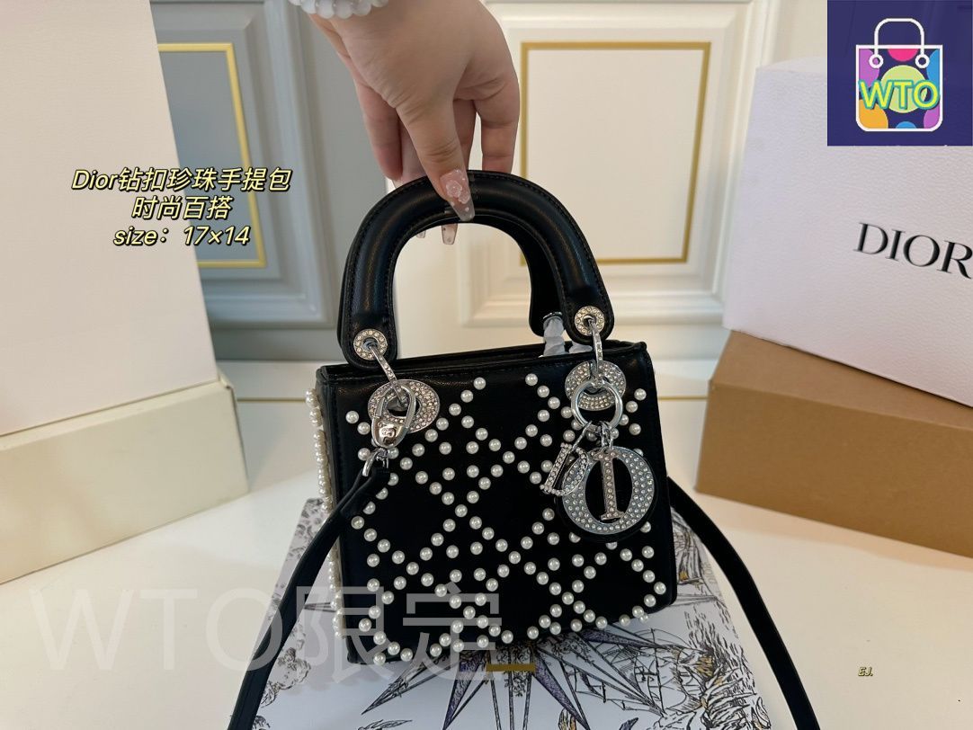 今日 DIOR Lady Dior キャンバスと水?のハンドバッグ 送料無料で今の在庫は な価格です WT1輸入