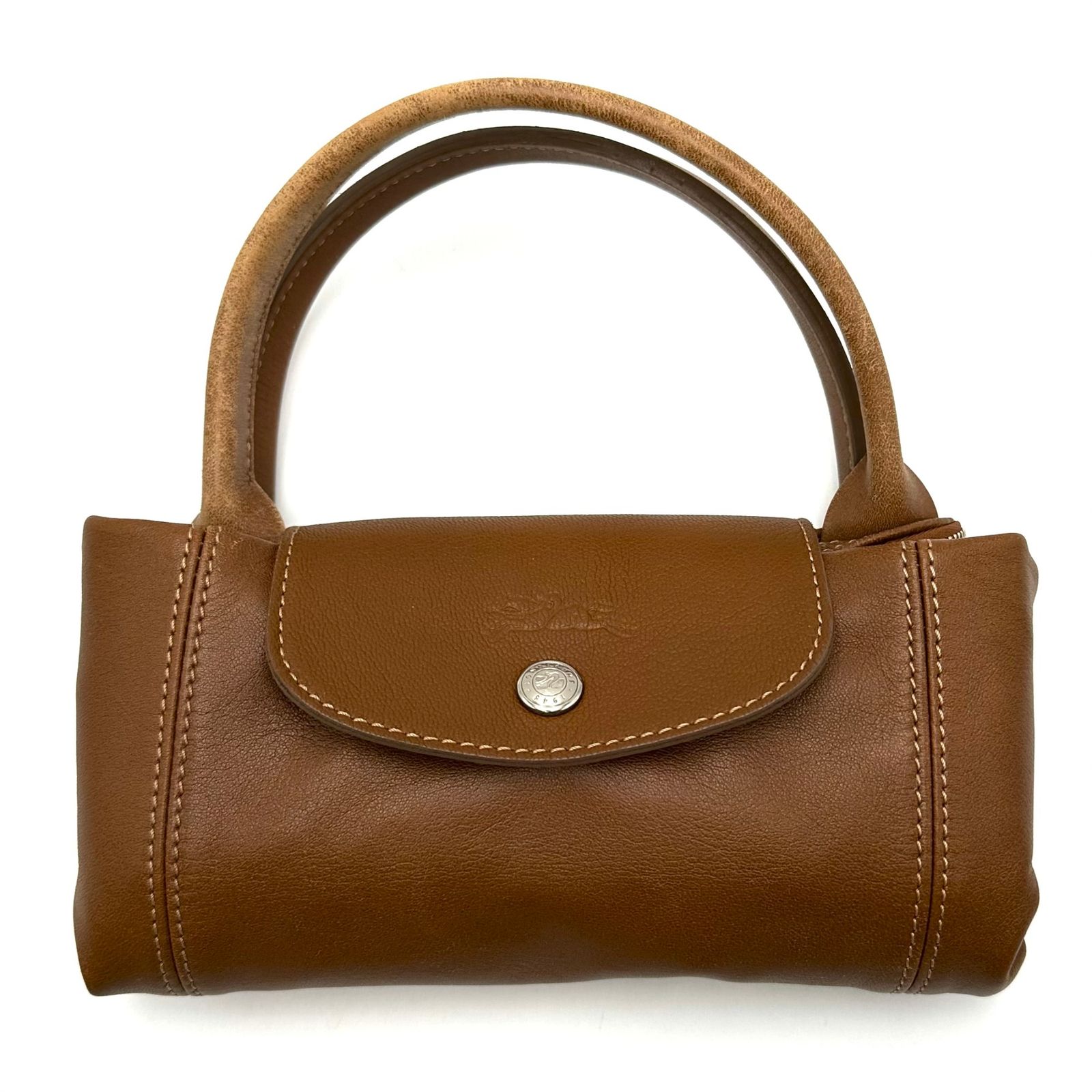 LONGCHAMP プリアージュ キュイール レザー ショルダーバッグ ブラウン LONGCHAMP ロンシャン キュイール ル プリアージュ ブラウン