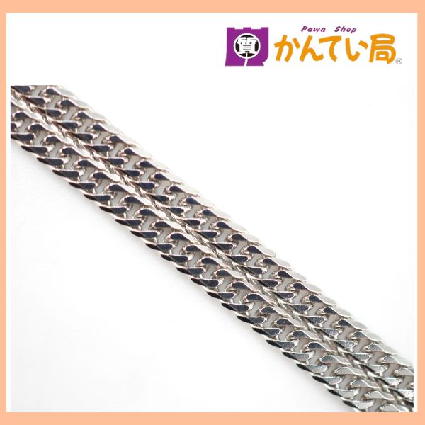 Pt850 6面W喜平ネックレス 50cm 10.3g ユニセックス プラチナ アクセ Pt850