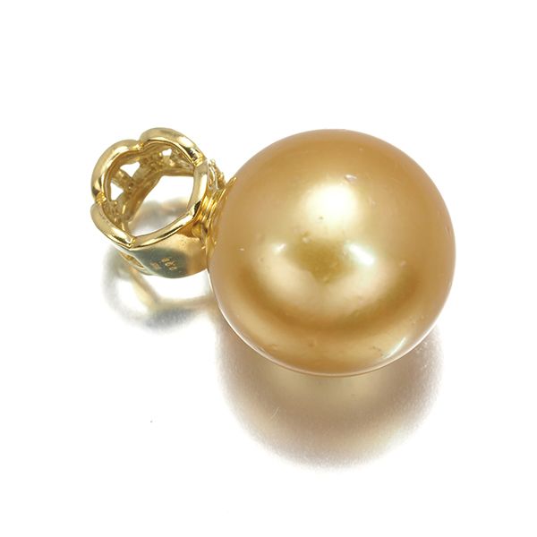 【貴金属】K18WG ダイヤモンド0.22ct パール13mm トップ 貴金属】K18WG ダイヤモンド0.22ct パール13mm トップ レディース