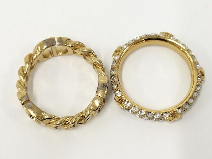 DIOR 指輪 Petit CD リングセット ゴールド Lサイズ DIOR 指輪