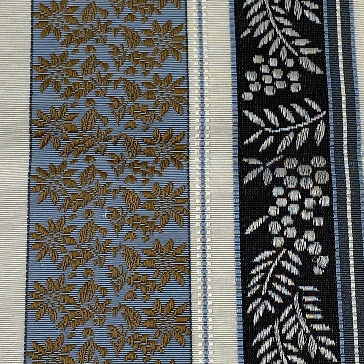 半幅帯 名品 博多織 証紙 縞 草花 白 正絹 【中古】 - メルカリ