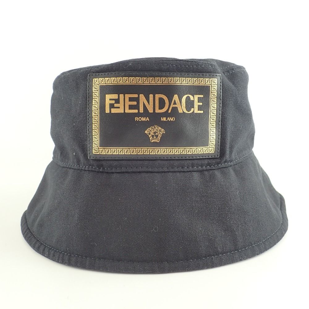 FENDACE(FENDI×VERSACE) ブラック キャップ/帽子 | hartwellspremium.com