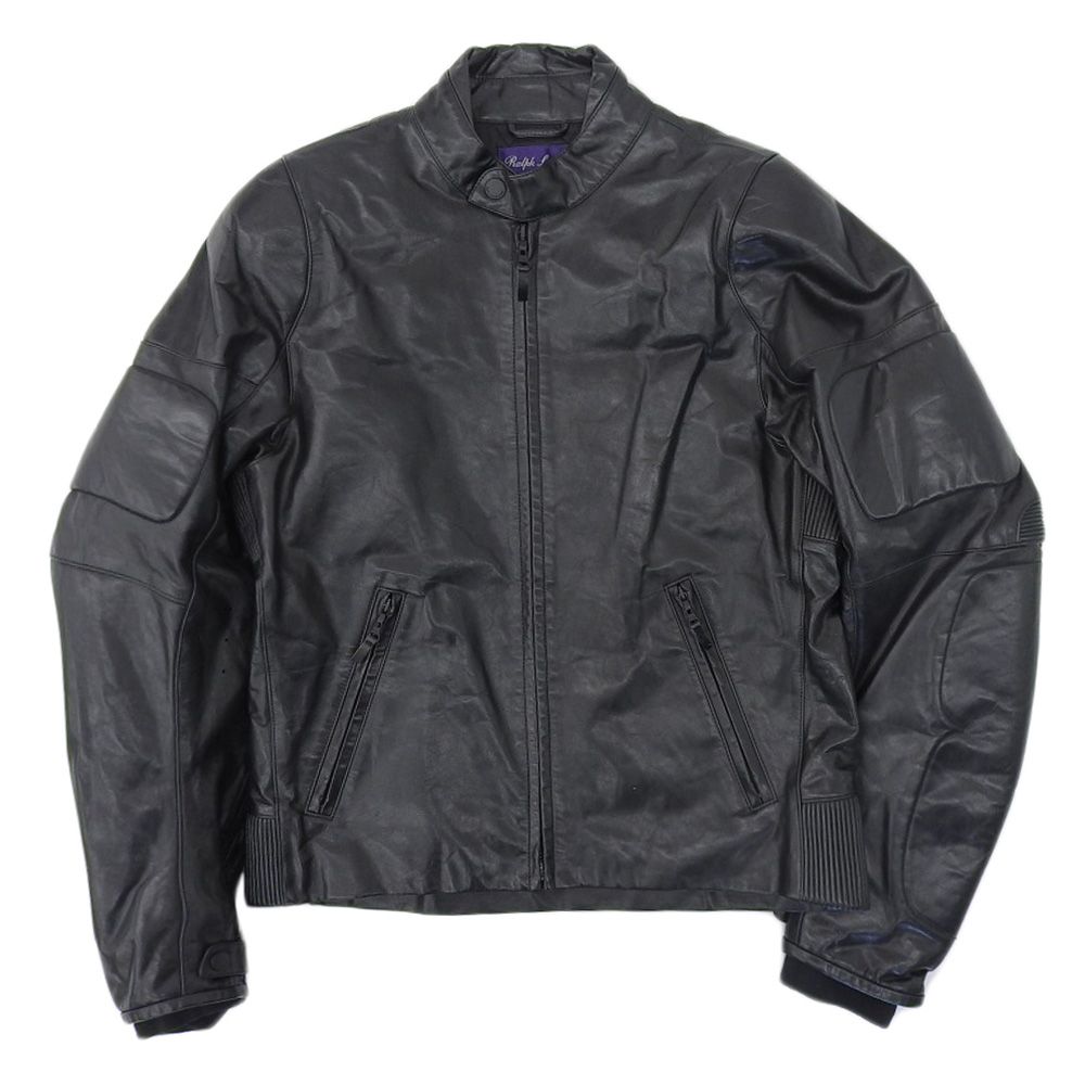 ラルフローレン パープルレーベル レザー ライダースジャケット