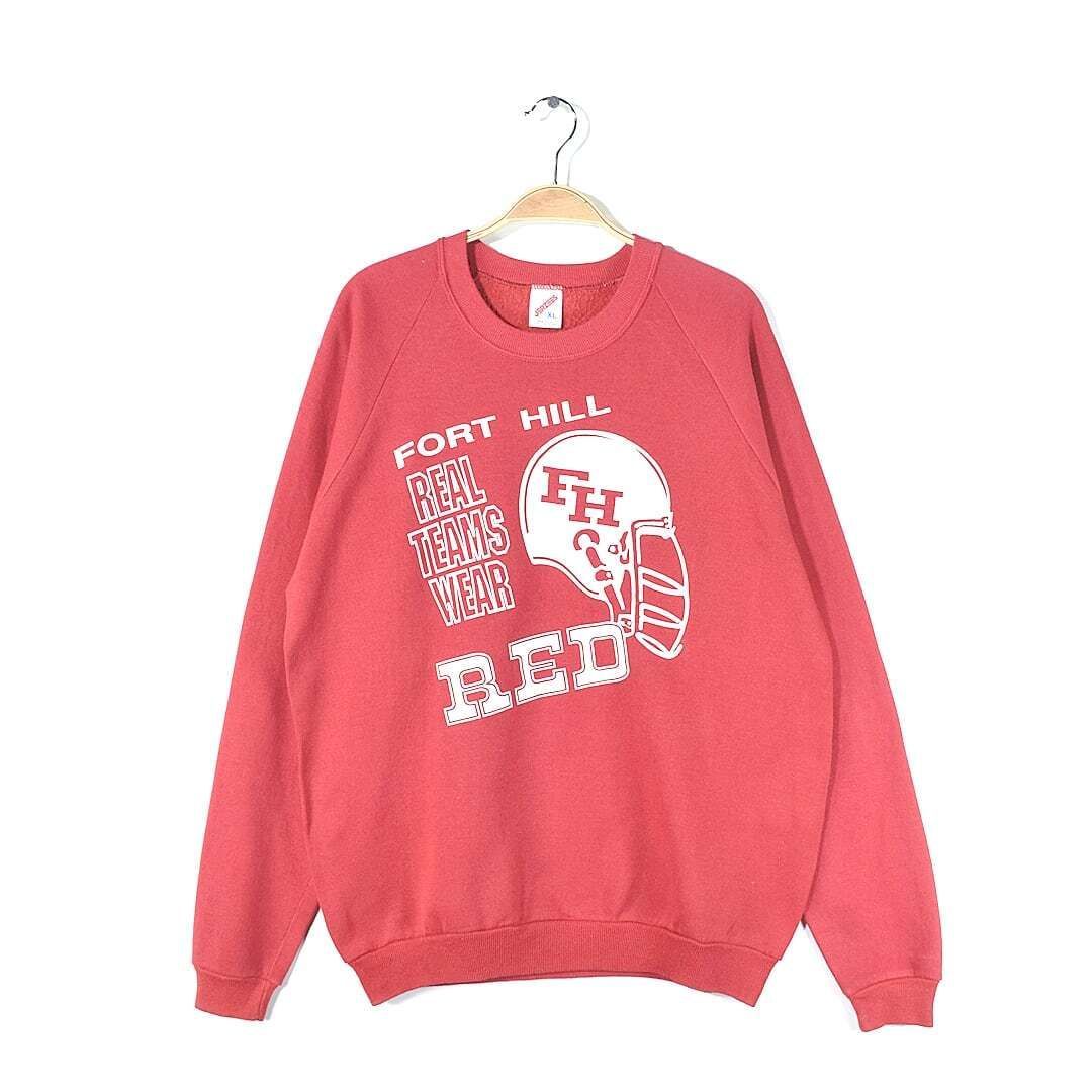 80s ジャージーズ USA製 ヴィンテージスウェット 赤 レッド アメフト