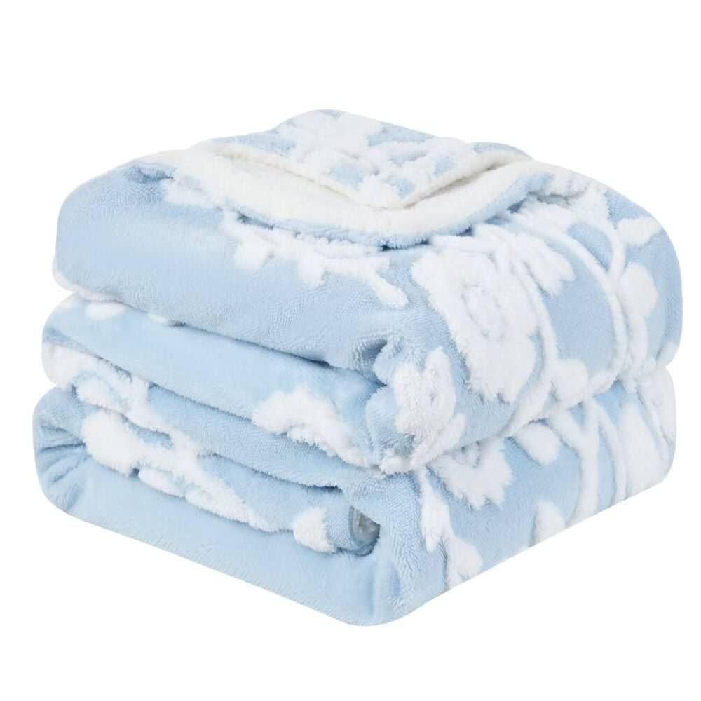[Special Sale] Microfiber Blanket, Thick, Warm, Extreme Temperature, Single Warm, Anti-Static Blanket, Washable, Antibacterial, Odor Resistant, 2-Pack, All-Season Suitable, Camping, Lattefine, Hanging Blanket (Blue, 145x200cm)