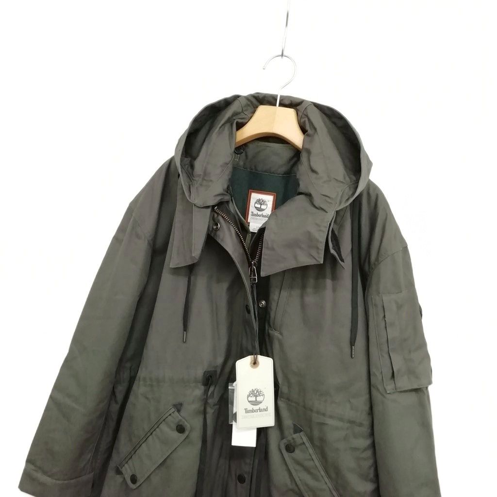 ティンバーランド Timberland 19AW 3WAY ミリタリー モッズ コート キルティングジャケット オーバーサイズ S チャコール オリーブ