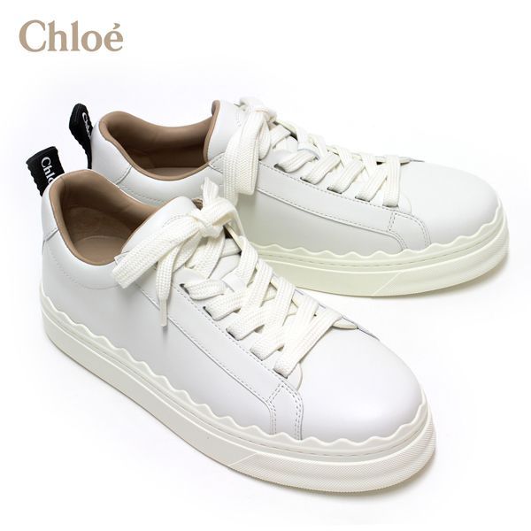 クロエ Chloe  LAUREN レディース スニーカー【101 WHITE】 CHC19S10842  101/【2023-24AW】l-shoes