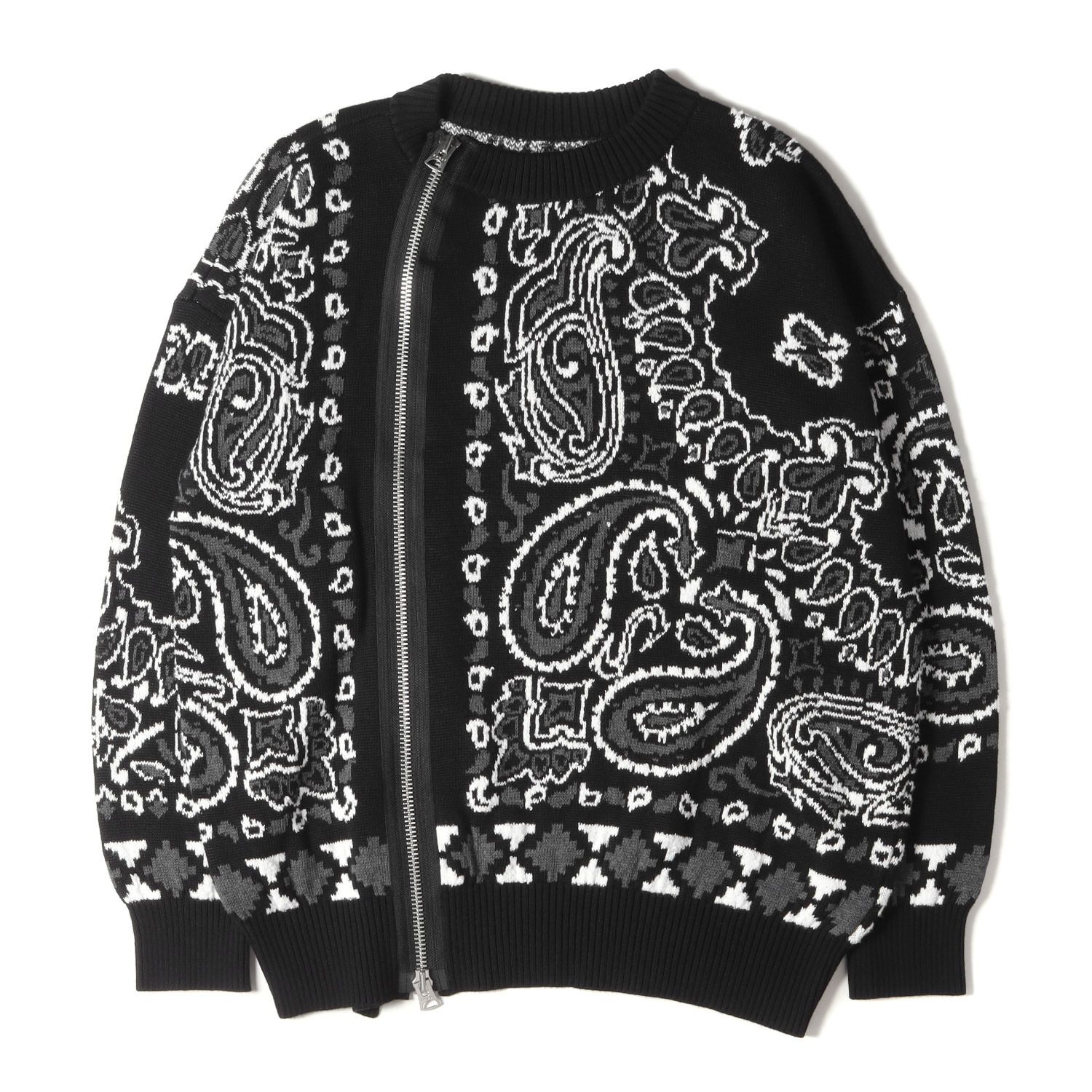 美品 Sacai サカイ ジャケット サイズ:3 22SS バンダナ コットン