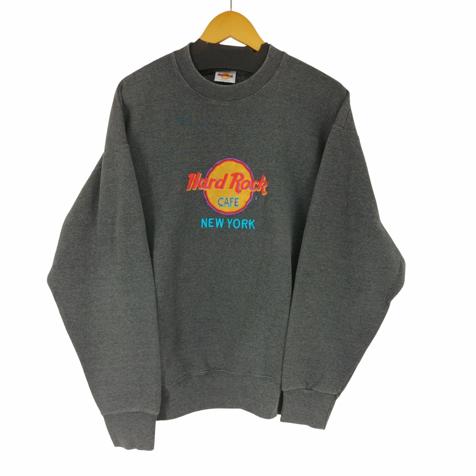 ハードロックカフェ Hard Rock Cafe 90s USA製 NEW YORK クルーネックスウェット メンズ import：XL 