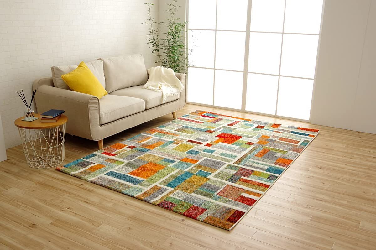 イケヒコ センターラグ トルコ製 エデン 160×230cm 2334429 レッド