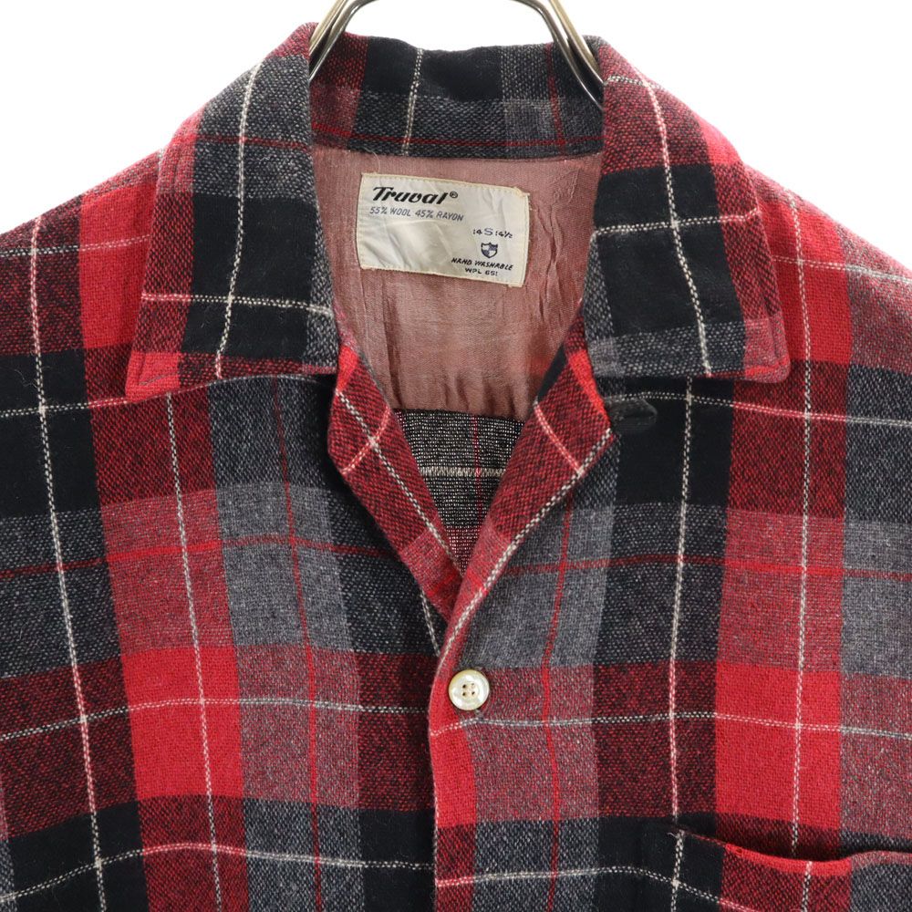 60s Truval オープンカラーシャツ Truval 50s 60s 開襟 オープンカラー ヴィンテージ ボックス