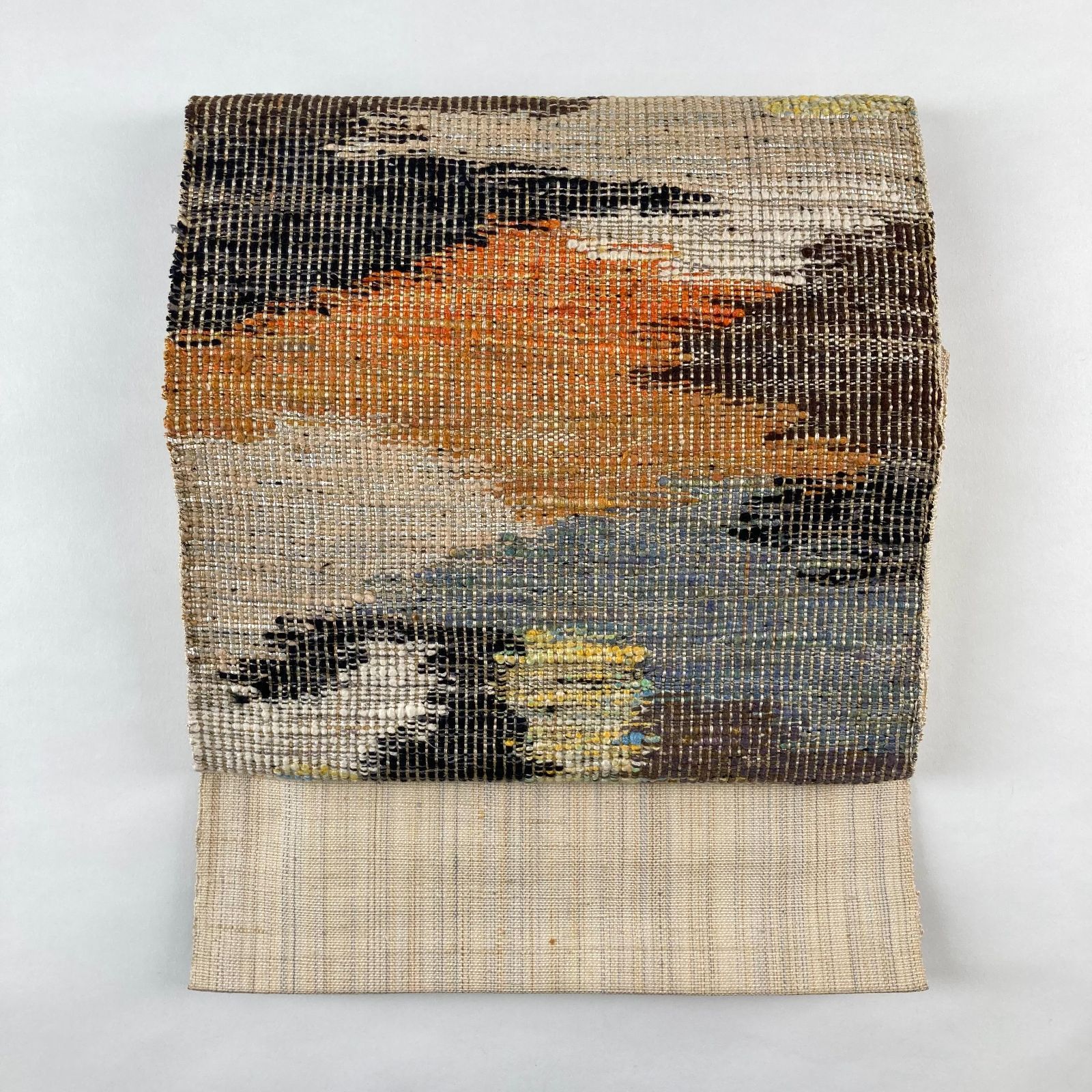 平和屋着物＊夏物　八寸名古屋帯　抽象文様　正絹　逸品　DAAX8932cm 平和屋着物＊夏物 八寸名古屋帯 抽象文様 正絹 逸品 DAAX8932cm