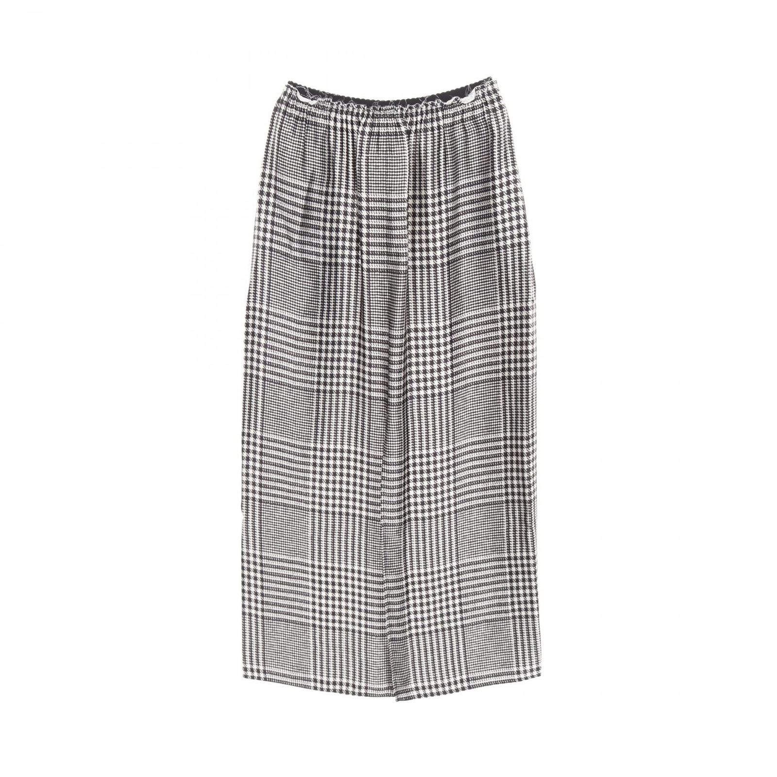 エムエムシックス MM6 スカート グレンチェック S52MA0131 グレーチェック レーヨン グレンチェック ロングスカート レディース Used A