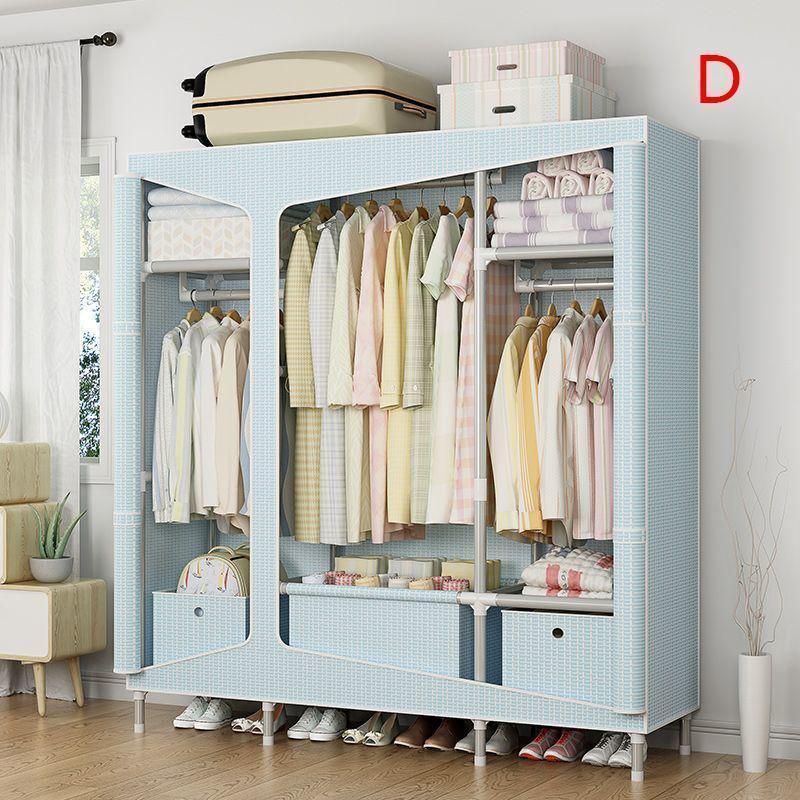 ワードローブカバー付き ワードローブクローゼット 不織布カバー 洋服ダンス メタルラック ハンガーラック大容量 組み立て式 引き出し付き 防塵 防汚 MARWIL-DEMENAGEMENTS_CH