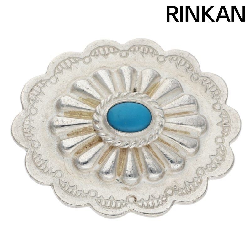 ゴローズ GC-03|銀縄ターコイズ付きフラワー 横向きコンチョ メンズ