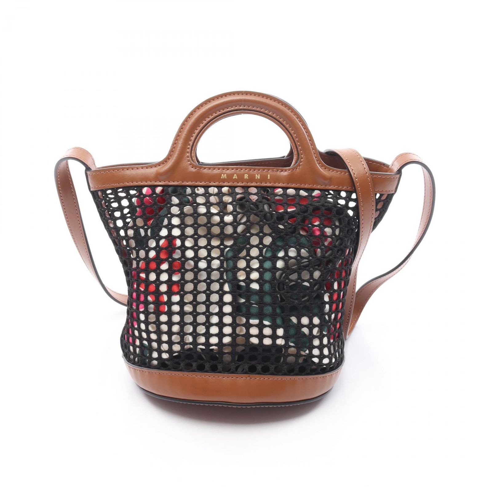 MARNI マルニ トロピカルプリント バスケットバッグ ハンドバッグ 