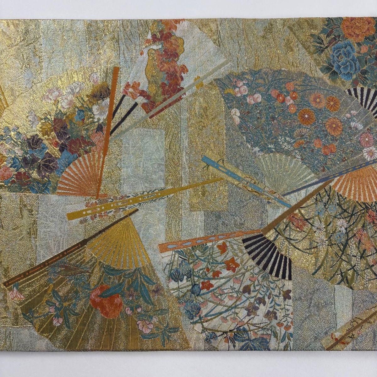 中古美品 袋帯 扇面に人物模様 金色■N70806-7 中古美品 袋帯 扇面に花模様 金色□N70806-6 - メルカリ