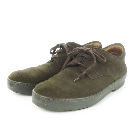 トッズ TOD S チャッカブーツ スエード レースアップ ワンポイント ロゴ 7 25cm 茶 ブラウン |AO3 GY11
