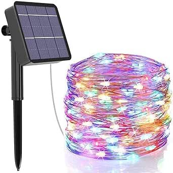 LEDイルミネーションライト ソーラー ストリングスライト 100電球 10m