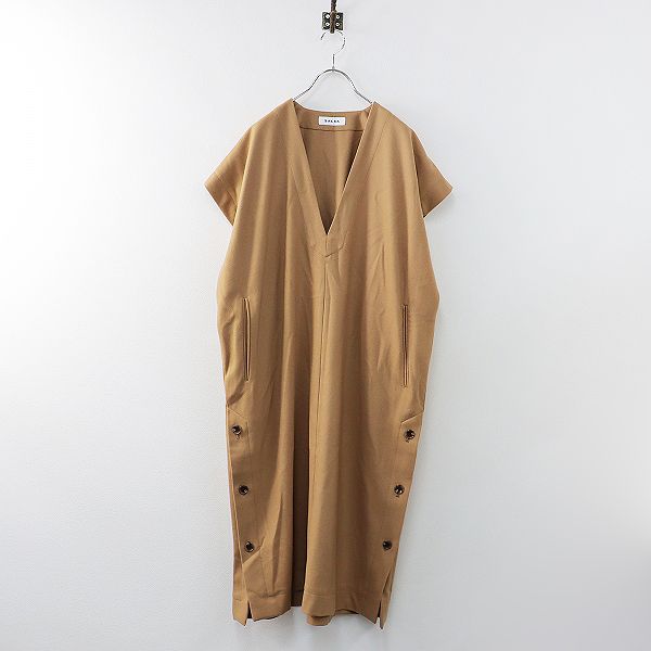 美品 SACRA サクラ ライトメルトン ワンピース 38/ベージュ  