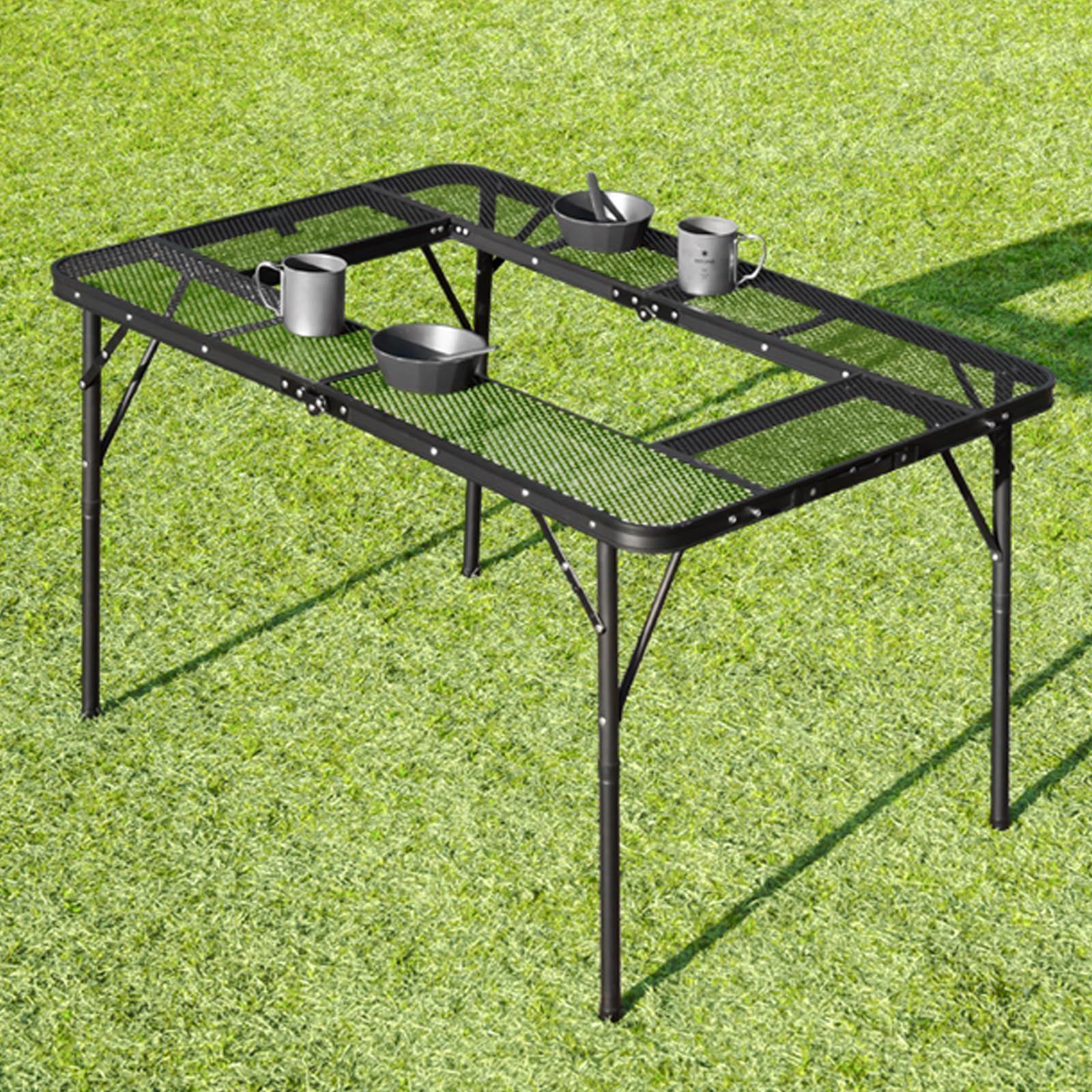 商品 ENDLESS BASE メッシュテーブル 単品 120×80cm バーベキューコンロ対応 折り畳み キャンプ アウトドア 軽量 コンパクト 44400059 88980