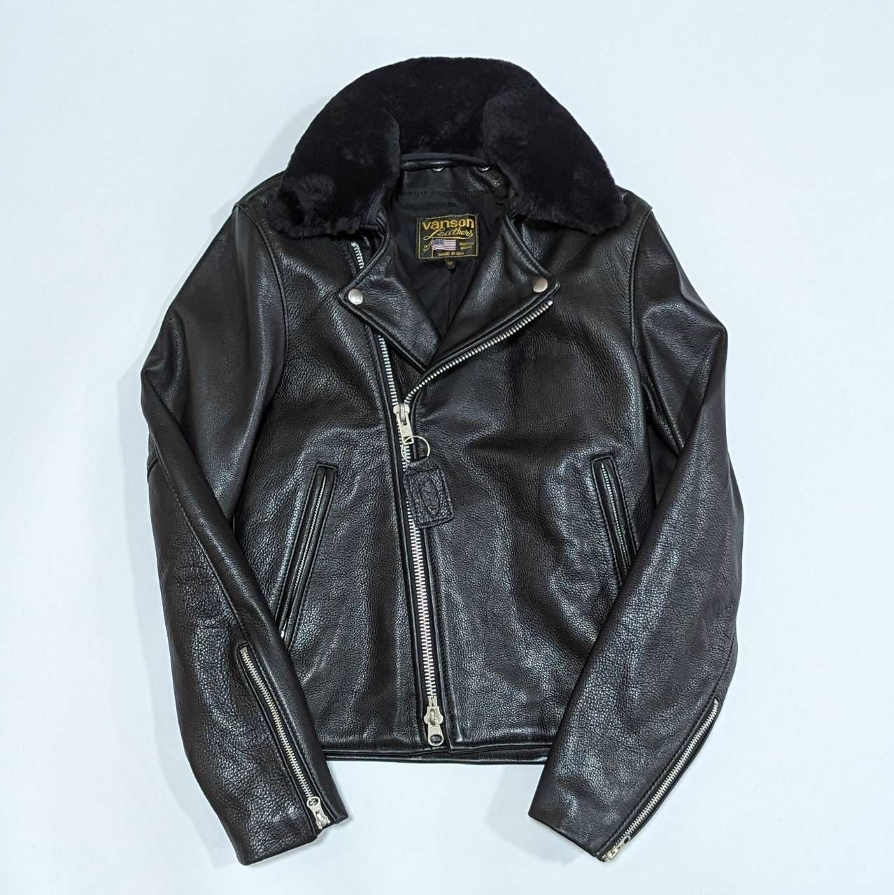 【VANSON/バンソン】ライダースジャケット・C2レザー・ウィズ・ファー / Rider Jacket C2 Leather with Fur