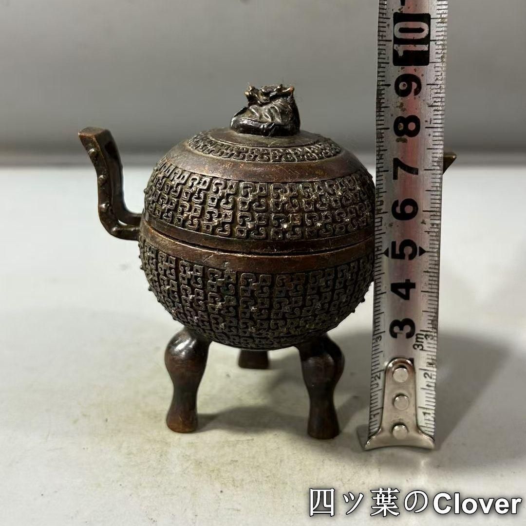 銅器 香炉 龍鳳薫香炉 盤香炉 茶道香炉 装飾品 工芸品 置物 香炉 百