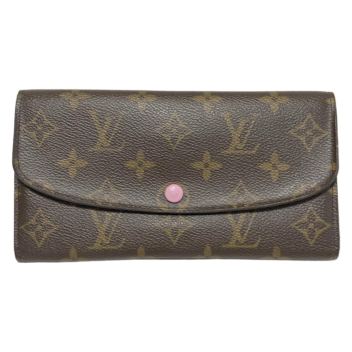 LOUIS VUITTON ルイヴィトン 長財布 モノグラム ポルトフォイユエミリー M61289 新型 ローズ バレリーヌ イニシャル刻印