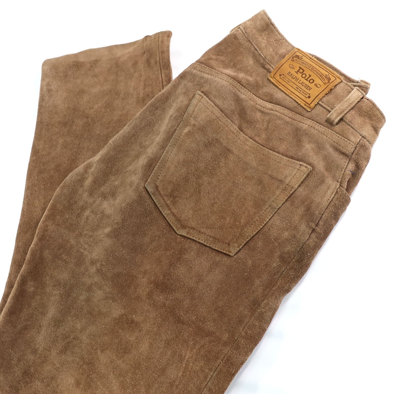 90s希少レア☆Ralph Lauren ラルフローレン レザーパンツ W32 - メルカリ