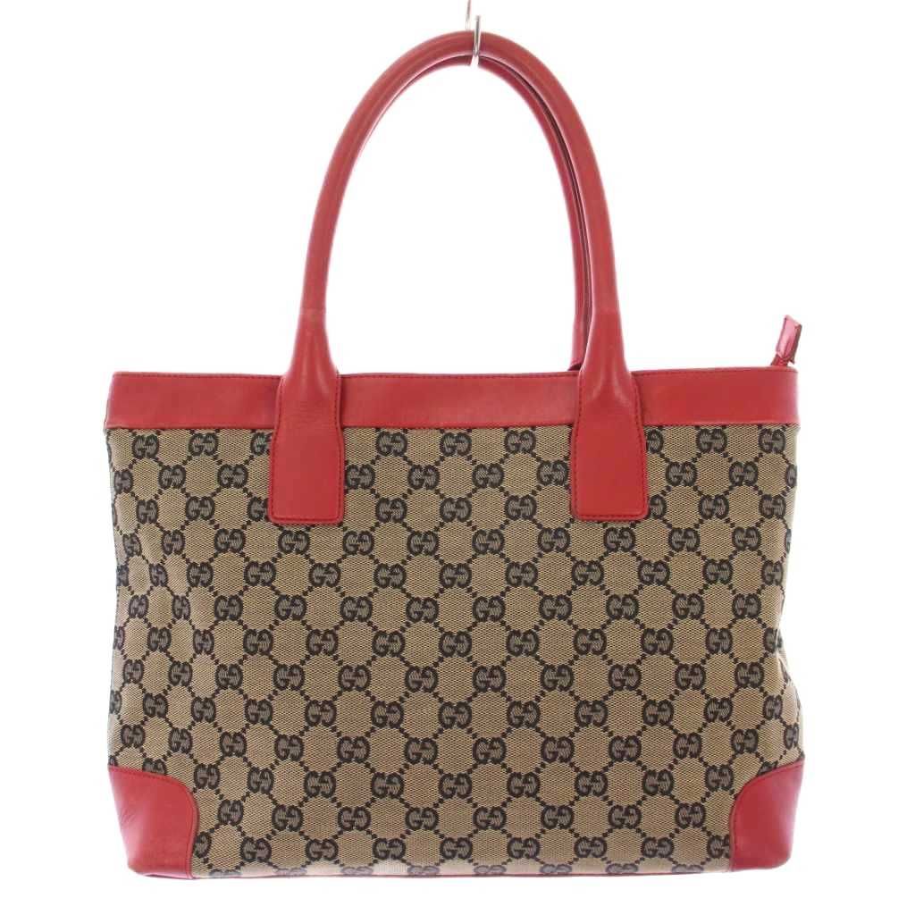 グッチ GUCCI トートバッグ ハンドバッグ GGキャンバス レザー