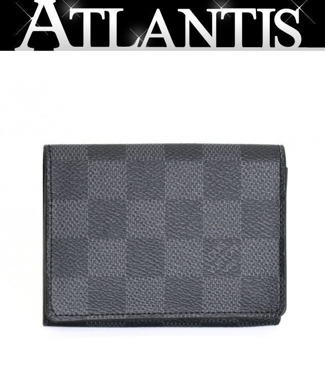 ルイヴィトン Louis Vuitton カードケース アンヴェロップ カルト ドゥ ヴィジット ダミエ グラフィット 黒 N63338 RFID 71977